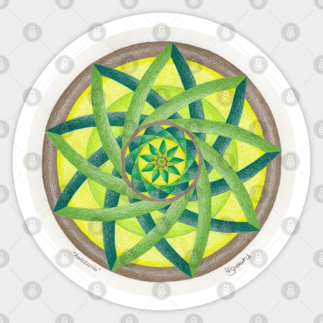 "Awakening" Alignment Mandala Sticker by Circle Vibes